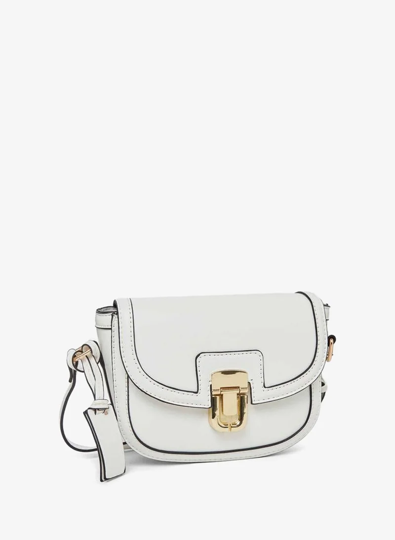 Styli Styli Solid Crossbody Bag with Adjustable Strap