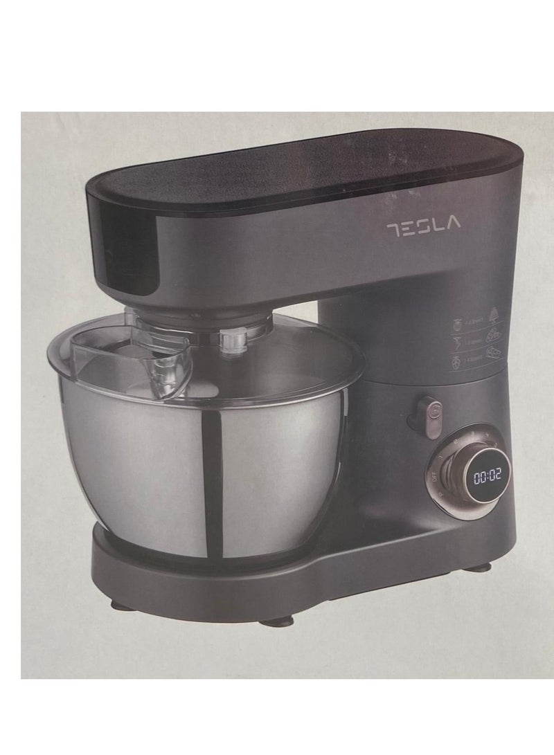تسلا عجان تيسلا 1000 وات شاشة رقمية 6سرعات   6.5 ليتر اسود tsl- sm500 stand Mixer  - Image 1