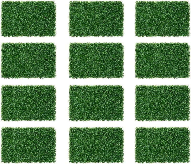 LINGWEI Artificial Green Wall Grass Decoration, 40x60cm, Wall Green Grass, Artificial Green Grass Wall, Used for Wedding, Party Background, Indoor and Outdoor Greening.(12 Pcs) - Image 1
