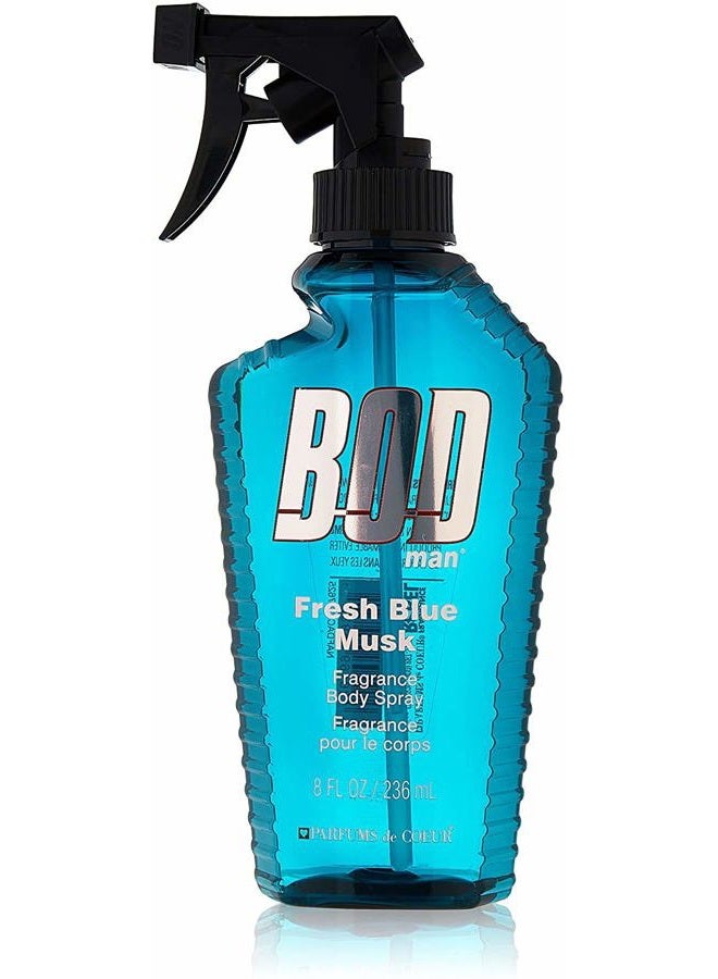 Bod Man Fresh Blue Musk By Parfums De Coeur Body Spray 8 Oz For Men by Parfums de Coeur - Image 1