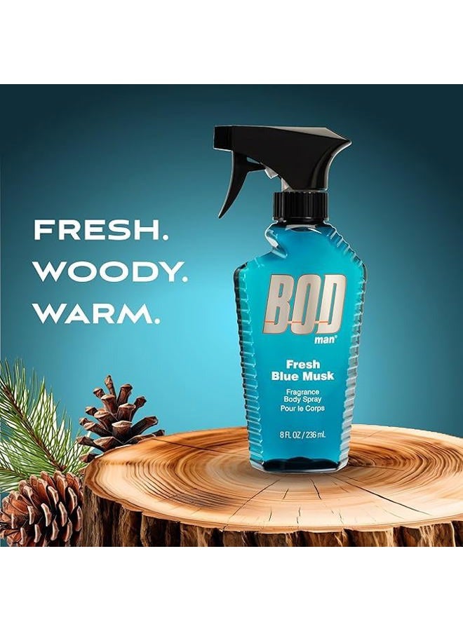 Bod Man Fresh Blue Musk By Parfums De Coeur Body Spray 8 Oz For Men by Parfums de Coeur - Image 2
