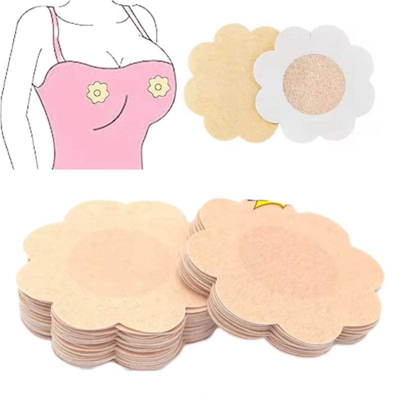Cloth Nipple Cover Teat Hide Women Nipple Pasties Piece Breast Petals Invisible Bra Padding Chest Sticker Patch Covers, One Size - Image 1