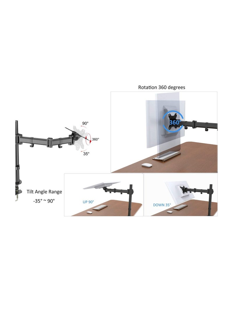 Heavy-Duty Adjustable LCD Stand: Ergonomic Support for Monitors Up to 17.6 lbs - Image 3