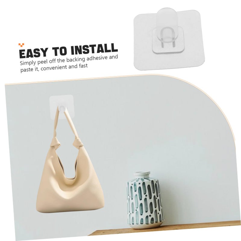Heavy Duty Adhesive Wall Hooks 10 Pack For Towels Keys Bathroom - Image 4