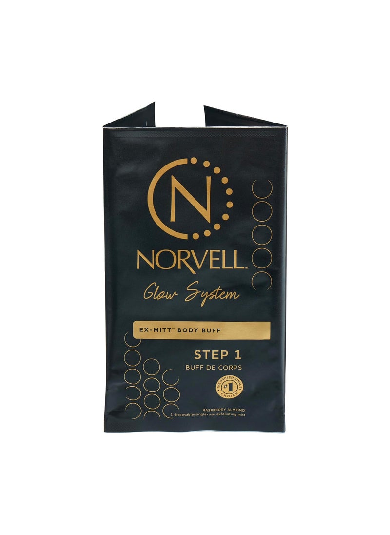 norvell Norvell Pre Sunless Tan Body Buff eXmitt  Exfoliate Prime and pH Balance 1 DisposableSingleUse Exfoliating Mitt for use before Self Tanner 