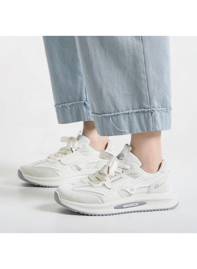 Pull Back Huili Women's Thick-soled White Sneakers, Casual Sports Shoes, Chunky Sneakers Wxyk972z, Light Gray , Size 36 - Image 5