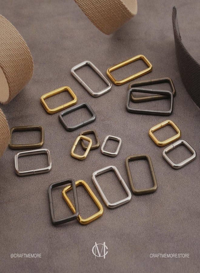 CRAFTMEMORE حلقة إبزيم مستطيلة معدنية من CRAFTMEMORE تناسب أحزمة مقاس 5/8 بوصة و 3/4 بوصة و 1 بوصة، حبل مستطيل شديد التحمل لصنع حلقات أحزمة الحقائب والمحافظ (3/4 بوصة × 20 قطعة، نحاس عتيق) - Image 5