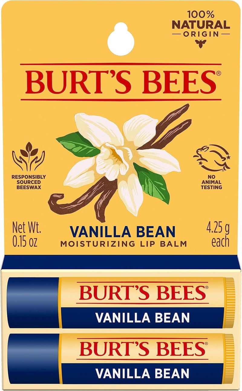 Burt's Bees Vanilla Bean Moisturizing Lip Balm - 2 Tubes - Image 1