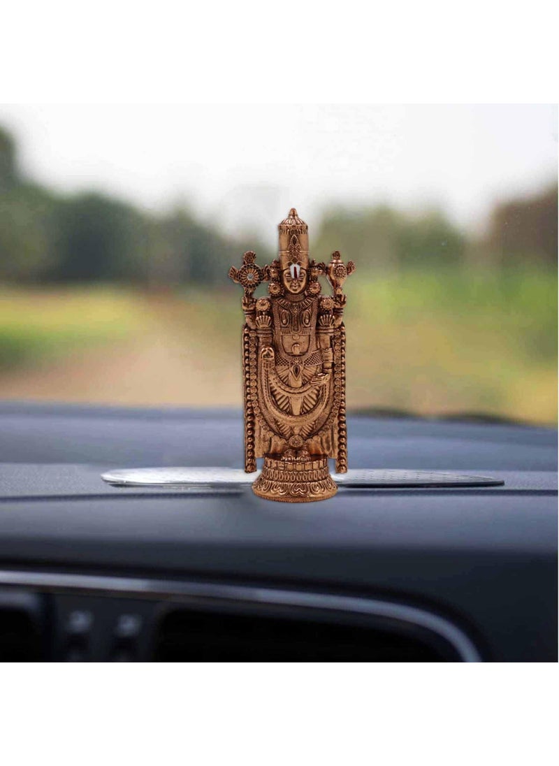 Spillbox Spillbox Car Dashboard Idols Accessories Car Dashboard Interior Perfect for Gifting Decorative Showpiece for Home and Office Venkateshwara Copper 