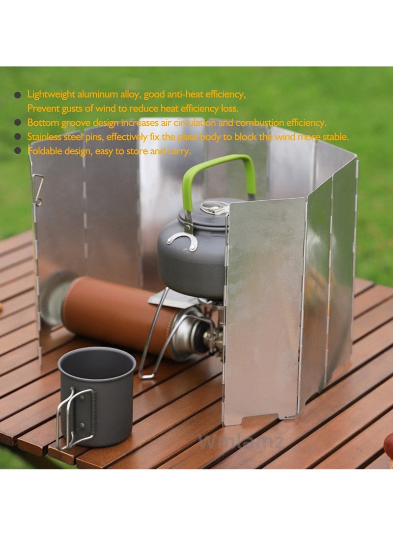 Wmlamz Camping Stove Windscreen, Portable Ultralight Folding Windshield For Picnic Cooking - Image 3