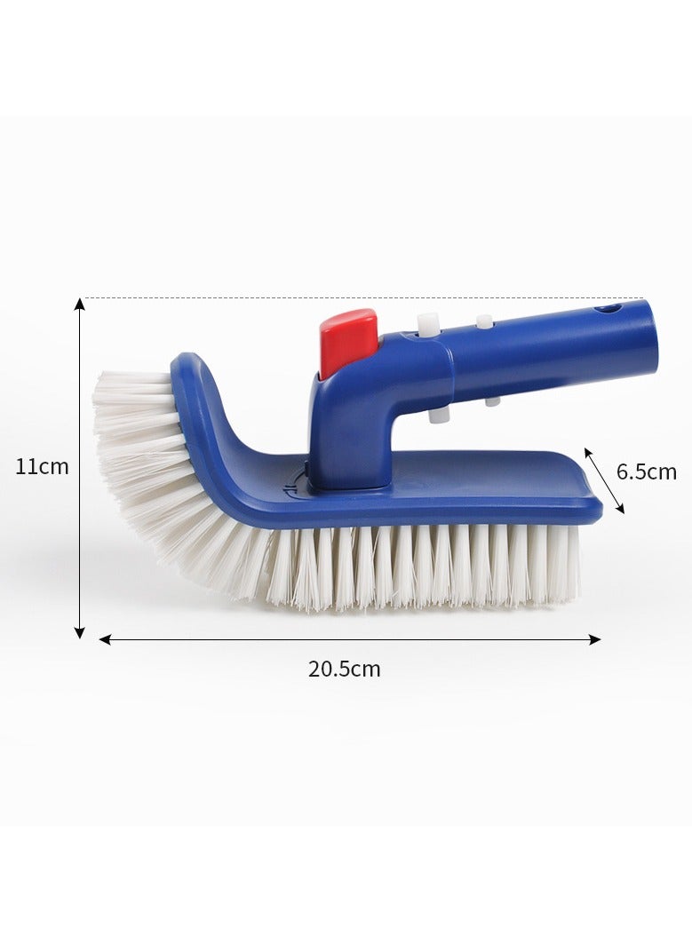 عام رأس فرشاة حمام السباحة لتنظيف جدران الحمام، الدرج والزوايا، فرشاة غسل باليد قابلة للدوران، للحمام المدفوع تحت الأرض / فوق الأرض، سبا - Image 2