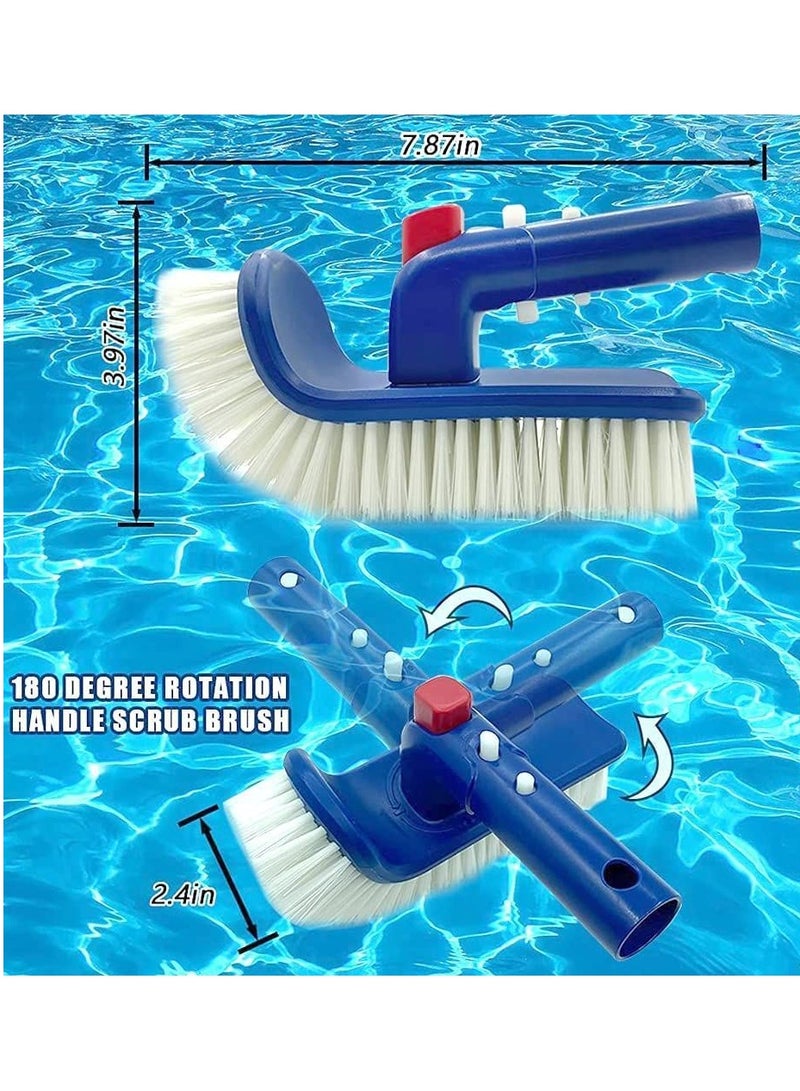 عام رأس فرشاة حمام السباحة لتنظيف جدران الحمام، الدرج والزوايا، فرشاة غسل باليد قابلة للدوران، للحمام المدفوع تحت الأرض / فوق الأرض، سبا - Image 3