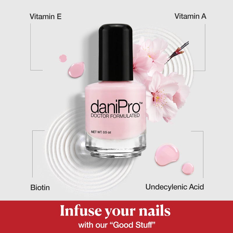 daniPro Doctor Formulated Nail Polish Love is All pink Fingernail Polish & Toenail Polish, 0.5 oz with Undecylenic Acid, Biotin & Vitamins - Vegan Formula for Healthy Nails - Manufactured in the USA - Image 3