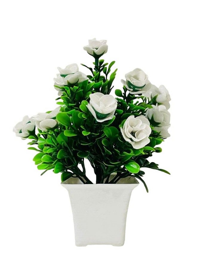 ATEVON ATEVON Artificial Flowers with Pot for Decoration for Table top, Home Decor, Office Decor, Cherry Blossom Flowers  - Image 1