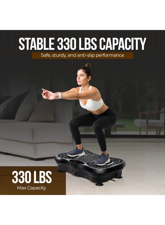 Vibration Plate Exercise Machine Whole Body Fitness Platform with LED Display & Remote, 330lbs Capacity - Image 5