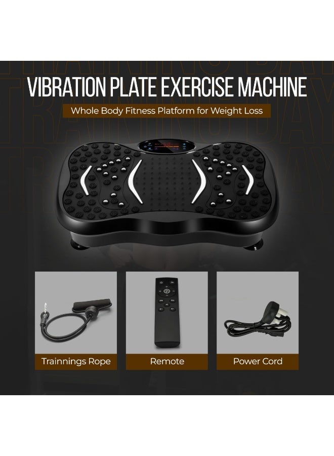 Vibration Plate Exercise Machine Whole Body Fitness Platform with LED Display & Remote, 330lbs Capacity - Image 4