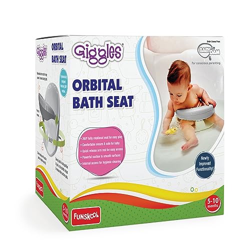 Funskool Giggles Funskool Orbital Bath Seat for Newborn Babies, Infants & Toddlers, with Pop-Up Waterproof Suction Pads, 360 Degree Rotation, Water Play Activity Toy, Gift Set for Kids, Age 5+ Months - Image 1