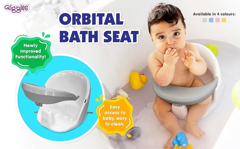 Funskool Giggles Funskool Orbital Bath Seat for Newborn Babies, Infants & Toddlers, with Pop-Up Waterproof Suction Pads, 360 Degree Rotation, Water Play Activity Toy, Gift Set for Kids, Age 5+ Months - Image 2