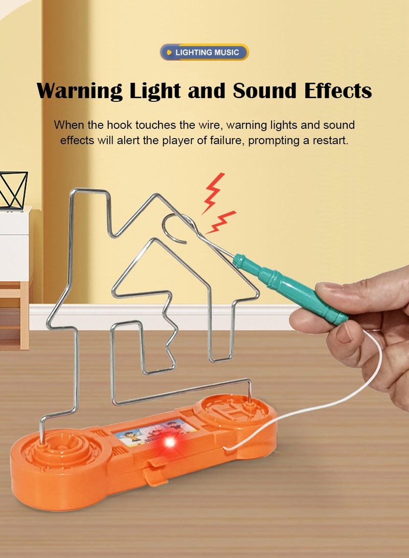 Buzz Wire Steady Hand Maze Game Intensive Exercise Educational Toy for Kids, Electric Wave Shape - Image 4
