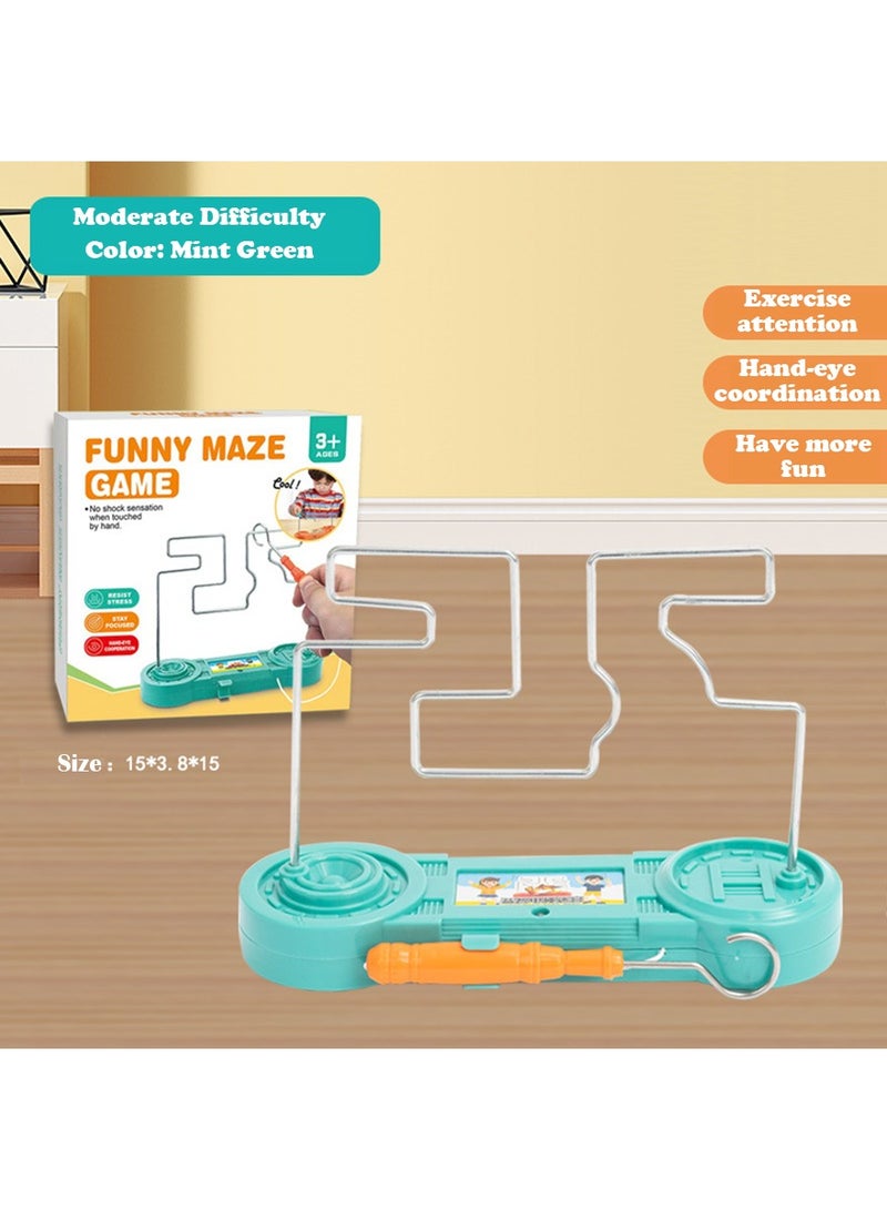Buzz Wire Steady Hand Maze Game Intensive Exercise Educational Toy for Kids, Electric Wave Shape - Image 1