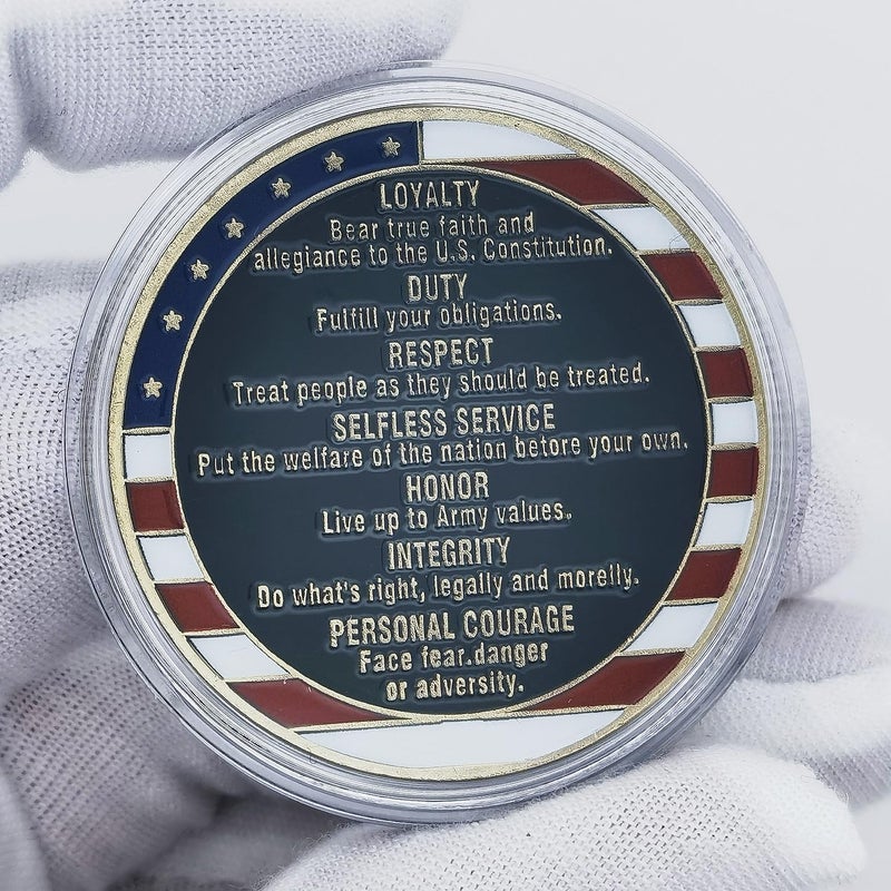 Glamtune US Army Core Values Military Challenge Coin - Ideal Gift for Army Personnel and Supporters - Image 3