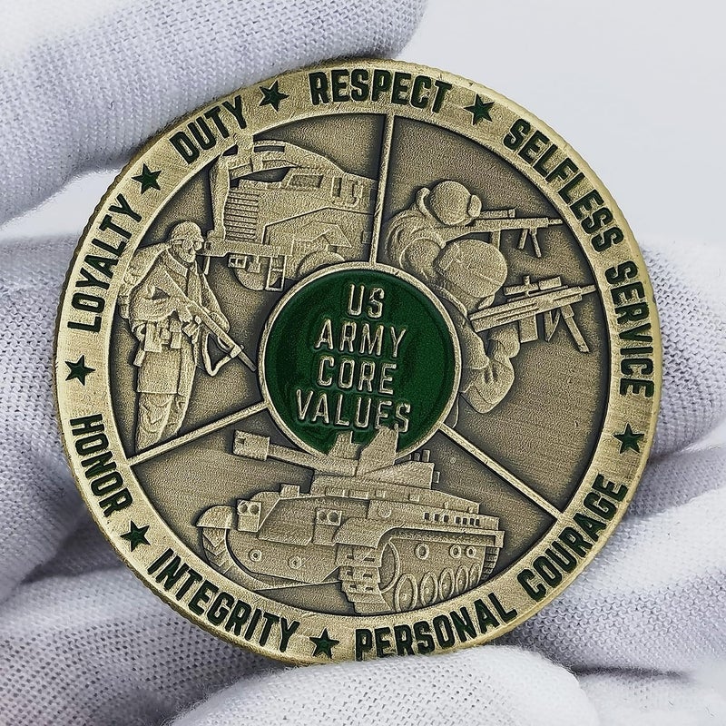 Glamtune US Army Core Values Military Challenge Coin - Ideal Gift for Army Personnel and Supporters - Image 4