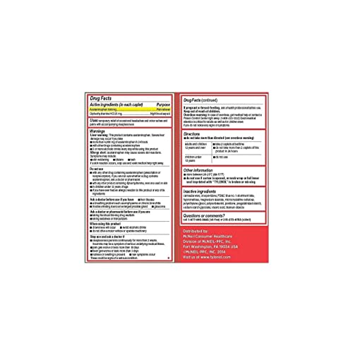 Tylenol PM Caplets - 225 ct. bottle - Image 2