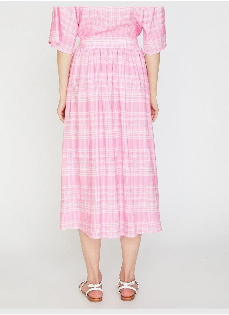 KOTON Button Detailed Skirt