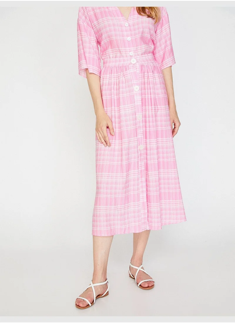 KOTON Button Detailed Skirt