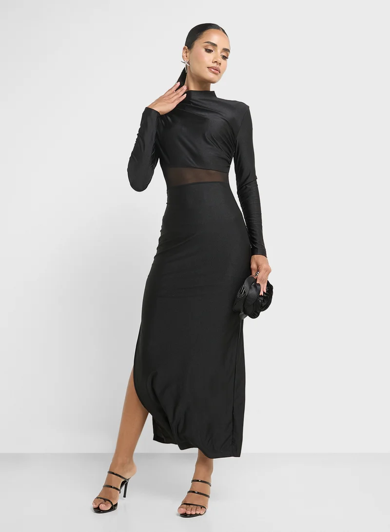 Ginger Mesh Insert Dress