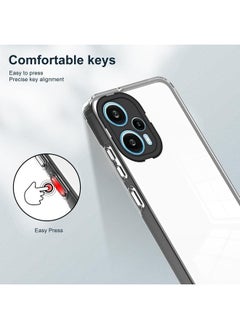 erorex Case For Xiaomi Poco F5/Redmi Note 12 Turbo 3 in 1 Clear TPU Color PC Frame Phone Case  - Image 4