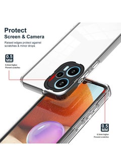 erorex Case For Xiaomi Poco F5/Redmi Note 12 Turbo 3 in 1 Clear TPU Color PC Frame Phone Case  - Image 3