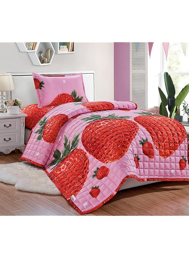 erorex Kids Compressed Comforter Set Reversible Bedding Set For Boys Soft Breathable 3Pcs Single Size 150 - Image 1