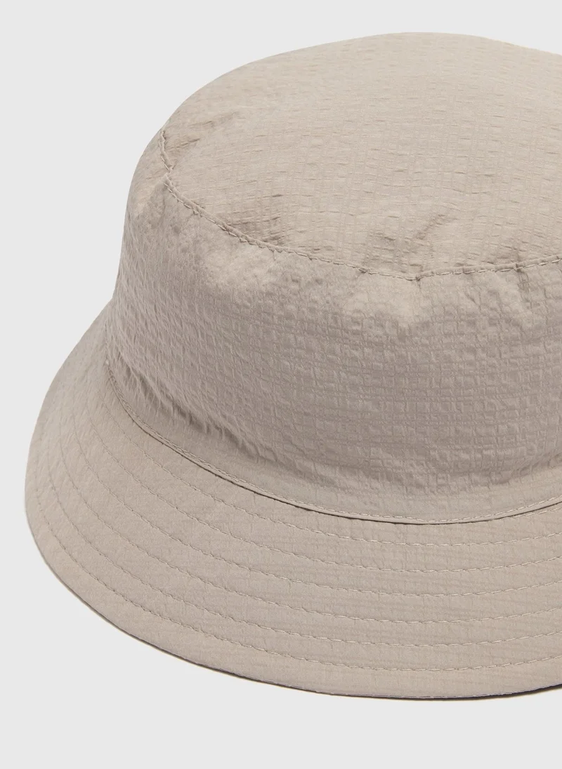 Matalan Stone Seersucker Stripe Bucket Hat