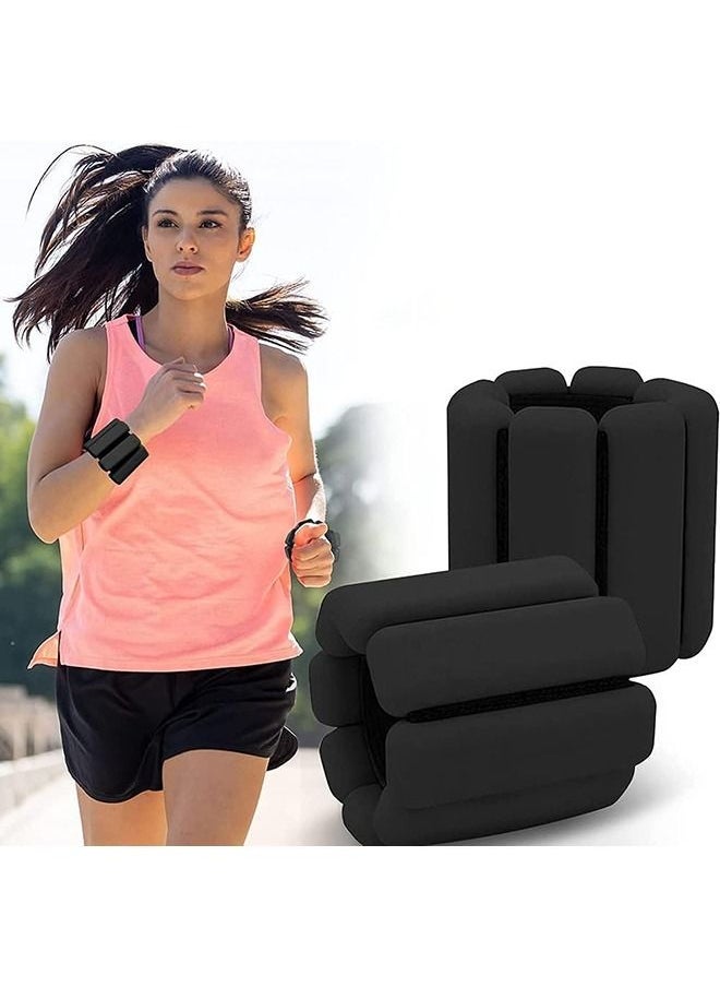 Arabest Wrist Weights, 2 Pack Adjustable Wearable Wrist and Ankle Weights, Weight Bracelet, 450g Each, Silicone Surface, Waterproof and Sweatproof, Fit Women Men Yoga Walking Jogging Dance Fitness  - Image 1