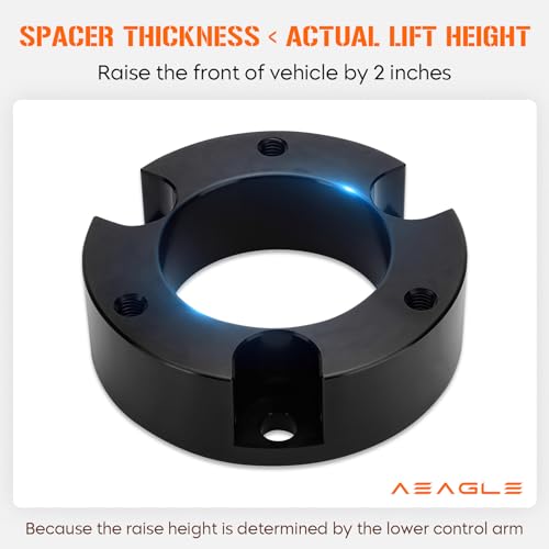 AEagle 2” Front Leveling Lift Kits for Toyota 2005-2023 Tacoma(6 Lug) 2003-2023 4Runner, 07-14 FJ Cruiser(4WD), Raise 50.8mm Forged Aluminum Strut Spacers - Image 2