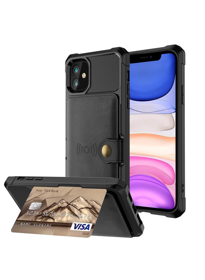Zaboon Case For iPhone 11 Magnetic Wallet Card Bag Leather Case - Image 1