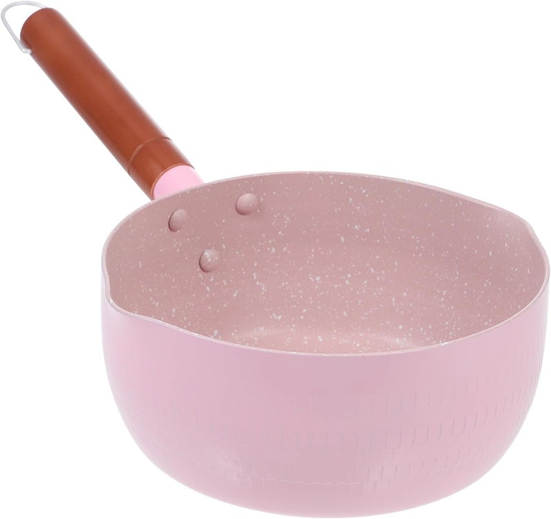 Ciieeo Aluminium Food Pot 18cm Pink Cooking Saucepan for Complementary Feeding Household Soup Pan - Image 1