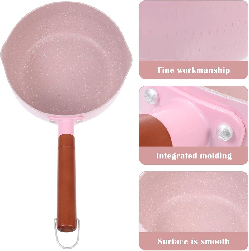 Ciieeo Aluminium Food Pot 18cm Pink Cooking Saucepan for Complementary Feeding Household Soup Pan - Image 3