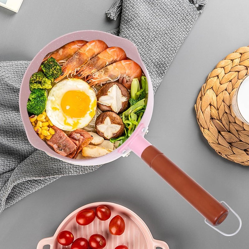 Ciieeo Aluminium Food Pot 18cm Pink Cooking Saucepan for Complementary Feeding Household Soup Pan - Image 5