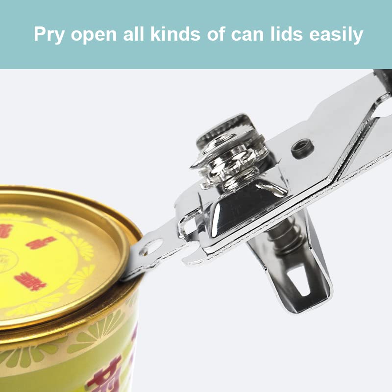 Dayish 3 in 1 Manual Can Opener and Tin Cutter/Bottle Opener with Comfortable Anti Slip Handle & Smooth Edge Blade - Stainless Steel - Image 4