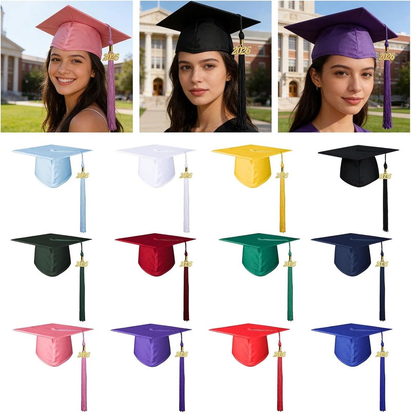 Bachelor Cap 2026 Graduation Breathable Wear Long Hours Event Adjustable Graduation Cap Purple - Image 2