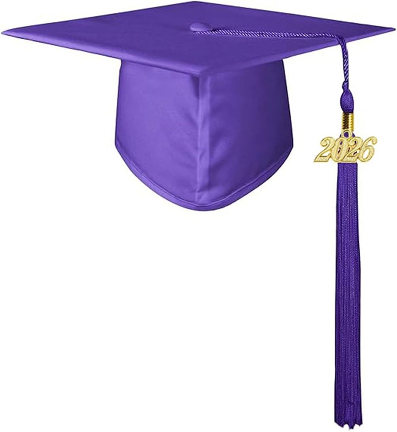 Bachelor Cap 2026 Graduation Breathable Wear Long Hours Event Adjustable Graduation Cap Purple - Image 1