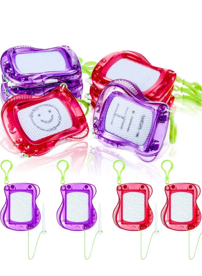 8-Pack Mini Magnetic Drawing Boards - Erasable Doodle Pads with Keychain Clips for Kids' Art Supplies, Party Favors, and Goodie Bag Fillers. Perfect for Creative Fun! - Image 1