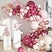 MEBAY Retro Rose Baby Pink Champagne White Sand Balloons Garland Arch Kit 146Pcs Latex Balloons Different Sizes 18 12 10 5 Inch for Party Decorations Wedding Backdrop Birthday Graduation - Image 3