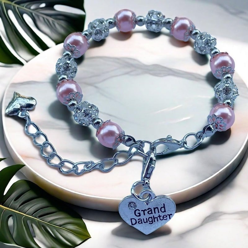 DOLON Pink Color Gift for Granddaughter Bracelet Jewelry - Image 2