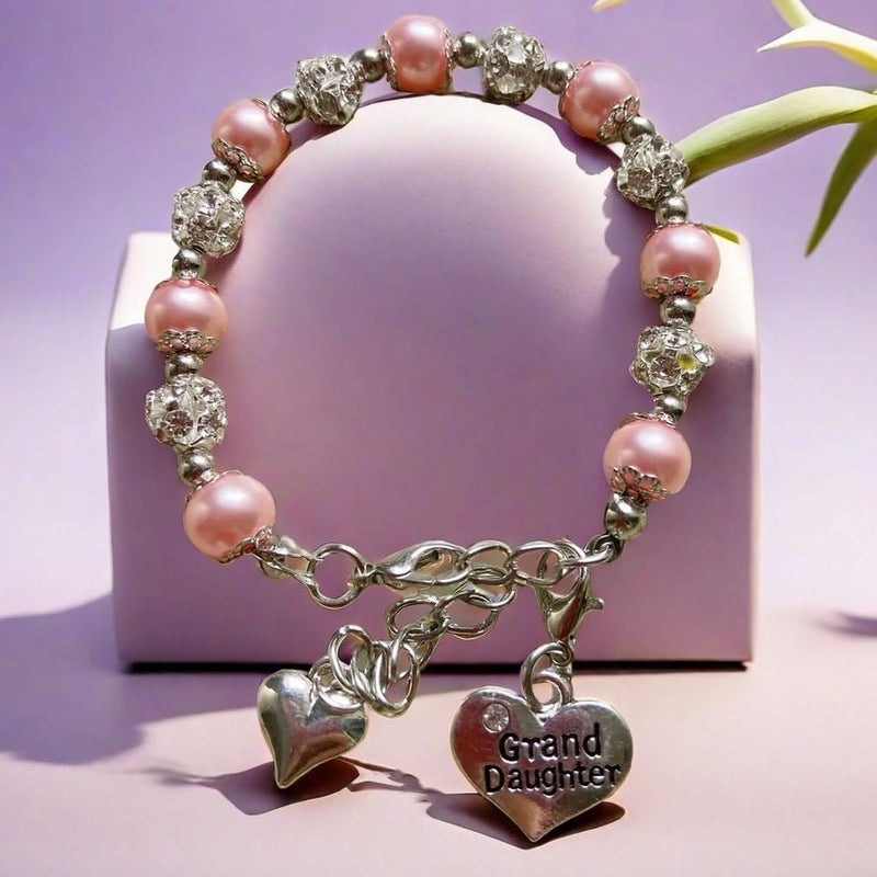DOLON Pink Color Gift for Granddaughter Bracelet Jewelry - Image 3