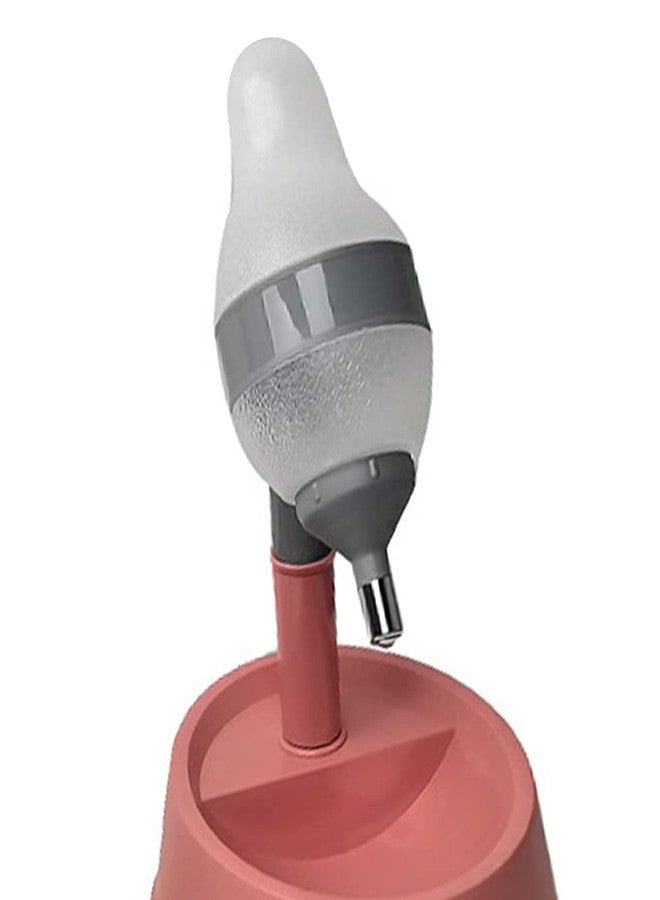 Hotumn Pet Standing Water Dispenser Splash-Proof Cat Dog Standing Drinking Bowl Height Adjustable with Detachable Pole Automatically Feeding Water Anti-Spill for Puppy Dog Cat Small Pet (Pink&Grey) - Image 5