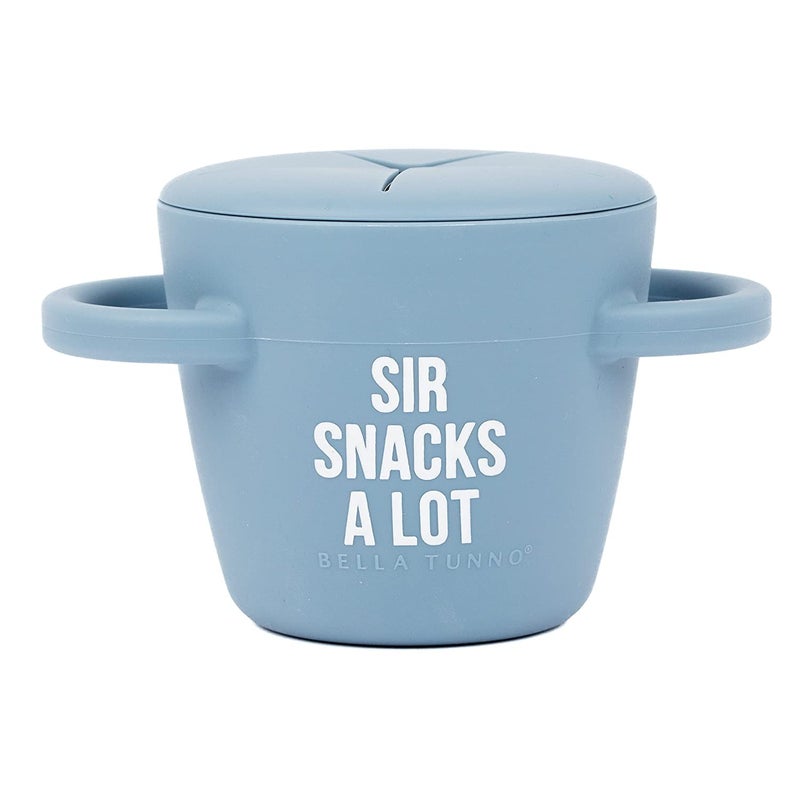 Bella Tunno Happy Snacker Spill Proof Snack Cups for Toddlers and Babies Snack Containers Made from Silicone BPA Free Soft Opening Removable Lid Sir Snacks A lot