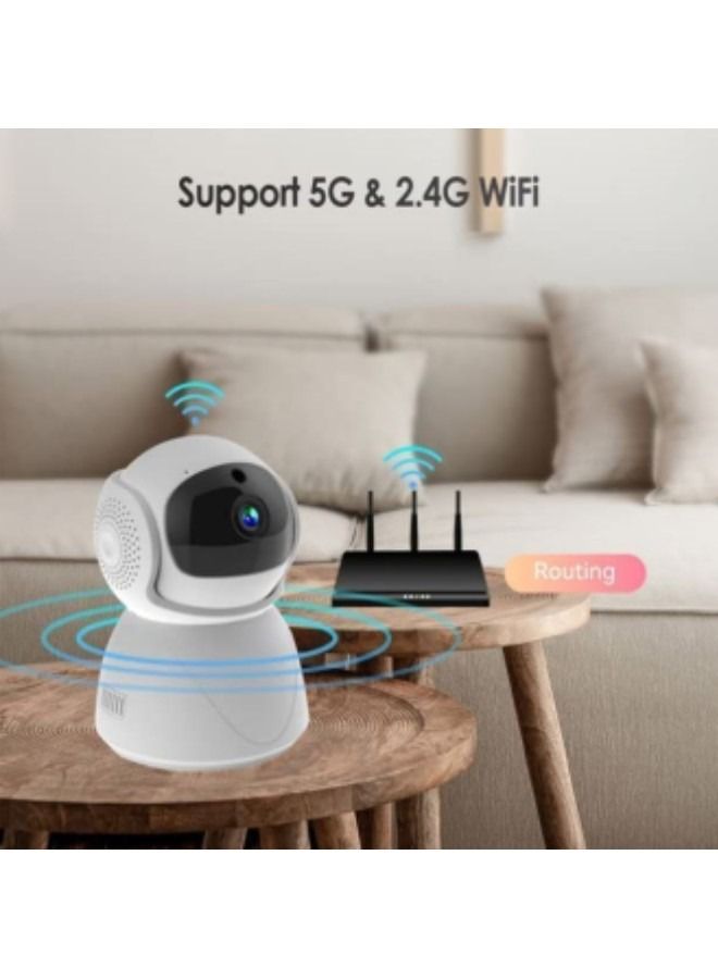 Generic 2.4G/5G Dual Bands WiFi Surveillance Camera 1080P FHD Home Security Camera Wireless IP Camera 360°Pan/Tilt with Auto Tracking Night Vision 2-Way Audio  - Image 5